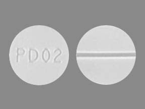 Pd02 pill. Enter the imprint code that appears on the pill. Example: L484; Select the the pill color (optional). Select the shape (optional). Alternatively, search by drug name or NDC code using the fields above. Tip: Search for the imprint first, then refine by color and/or shape if you have too many results. 