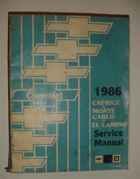Pdf 1986 el camino service manual. - Service manual for 2007 international 7600.