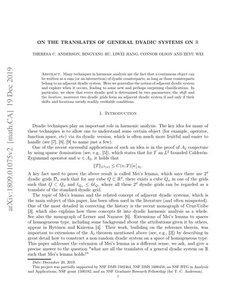 Pdf A Generalised Dyadic Number System