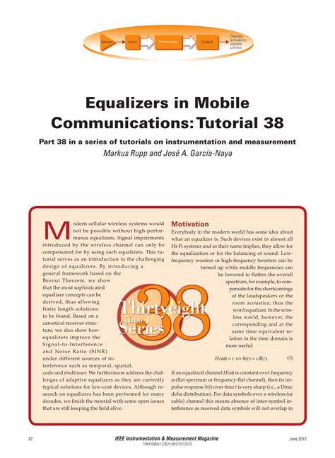 Pdf Equalizers In Mobile Communications Tutorial 38