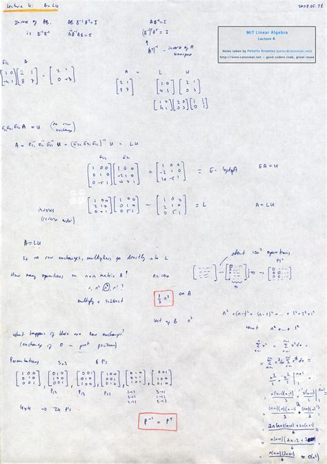 Pdf Linear Algebra Lecture 04