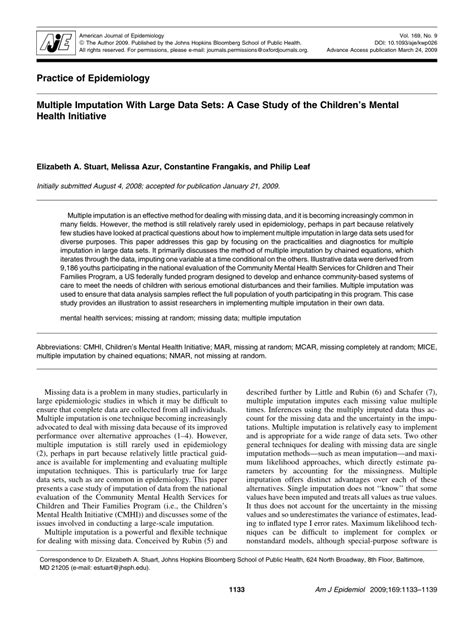 Pdf Multiple Imputation For Complex Data Sets Semantic Scholar