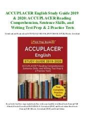 Pdf free^^ accuplacer english study guide 2019 & 2020 accuplacer