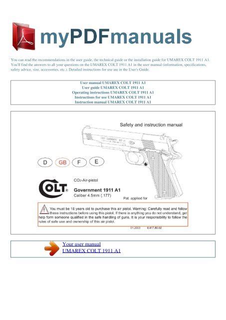 Pdf user manual colt pellet pistol. - Manual de amplificador de potencia peavey 2000.