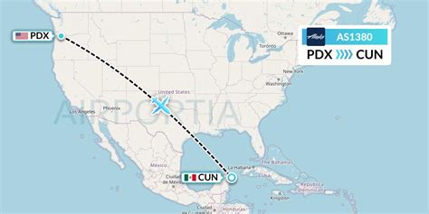 Pdx to cancun. All flight schedules from Cancun International Airport, Mexico to Portland International , Oregon , USA . This route is operated by 1 airline (s), and the flight time is 6 hours and 28 minutes. The distance is 2649 miles. Mexico. 