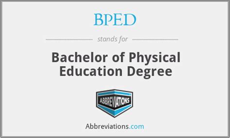 Bachelor of Physical Education (BPED) courses, subjects, degree, news, Full Form, careers & certificates in India. Get info on regular & correspondence B.P.Ed (Bachelor of Physical Education) courses, career options, earning opportunities & work type at Shiksha.com.