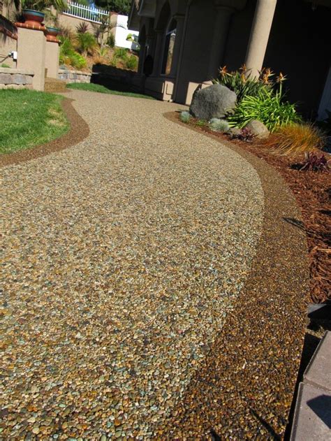 Pea gravel, small rounded pebbles for in-between flagston