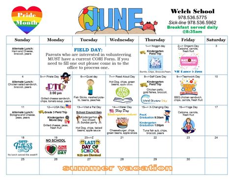 Peabody School Calendar