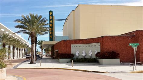 Peabody auditorium daytona beach. Peabody Auditorium. Address: 600 Auditorium Boulevard, Daytona Beach, FL 32118. Phone: (386) 671-3460. Visit Website Email Share. About. This historic facility, located in the area's core beachside tourism area, plays host to the Daytona Beach Symphony Society, Daytona Beach Civic Ballet, Broadway in Daytona Beach series and a host of live ... 