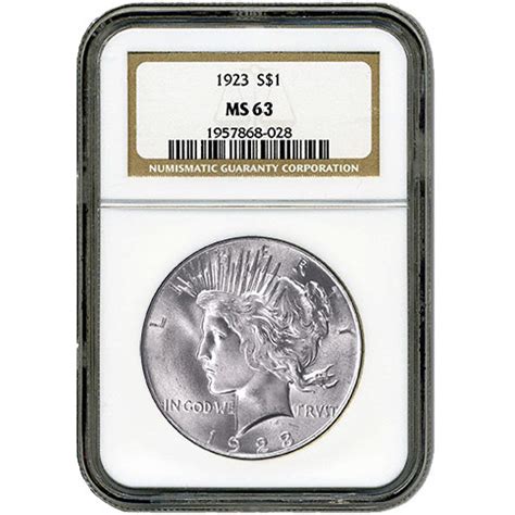 Peace Silver Dollars NGC MS63 (1921-28, 1934-35)