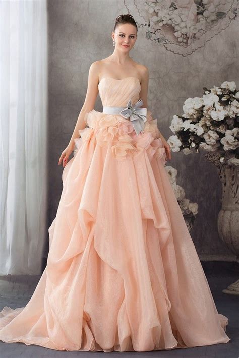 Peach Coloured Wedding Dresses