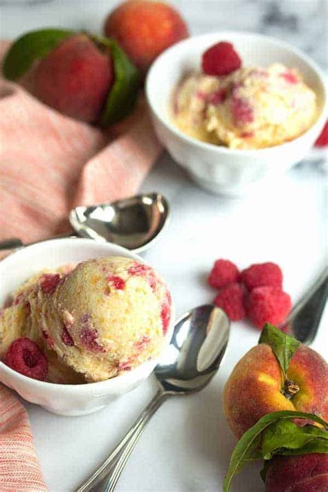 Peach Raspberry Ice Cream - Grandbaby Cakes