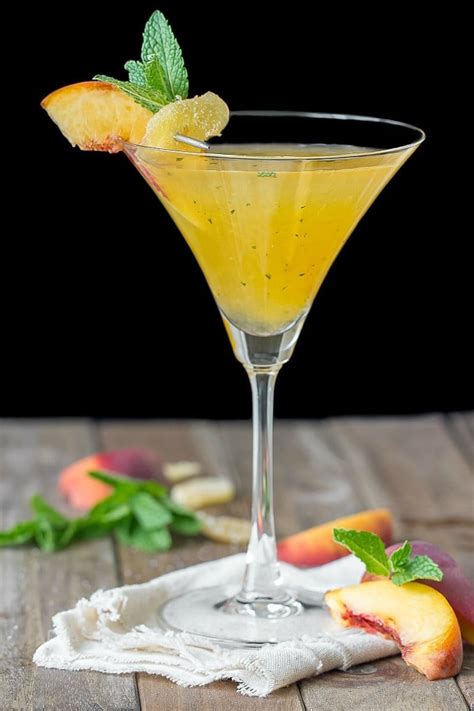 Peach cocktails. The Peach Martini is a spin on the flavored vodka martini. The classic martini is ultra dry and uses only two ingredients: gin and dry vermouth. But there’s an entire family of vodka martinis that are the … 