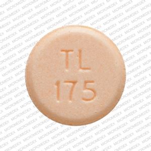 Peach pill tl 175. Pill Identifier results for "l 17 Round". Search by imprint, shape, color or drug name. ... TL 175 . Prednisone Strength 20 mg Imprint TL 175 Color Peach Shape Round View details. 1 / 4 Loading. TL 173 . Previous Next. Prednisone Strength 10 mg Imprint TL 173 Color White Shape Round View details. 