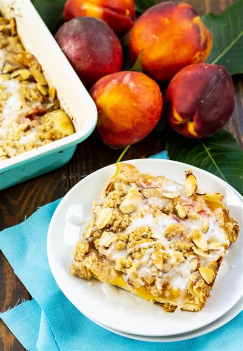 Peaches and Cream Crescent Bars - Spicy Southern Kitchen