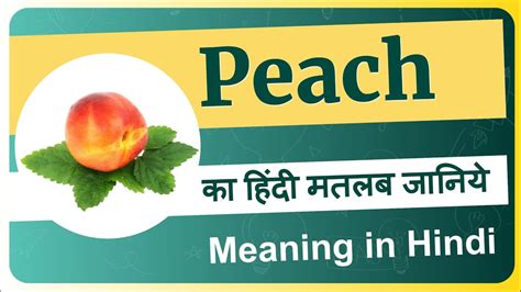 Peachy Meaning In Hindi - हिंदी अर्थ