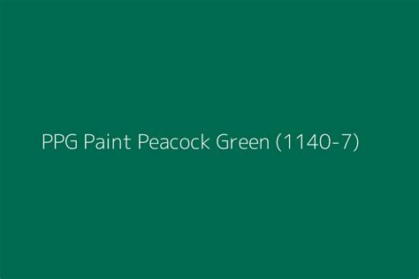 Peacock Green - PPG Paints