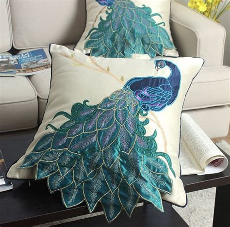 Peacock Pillow - Etsy