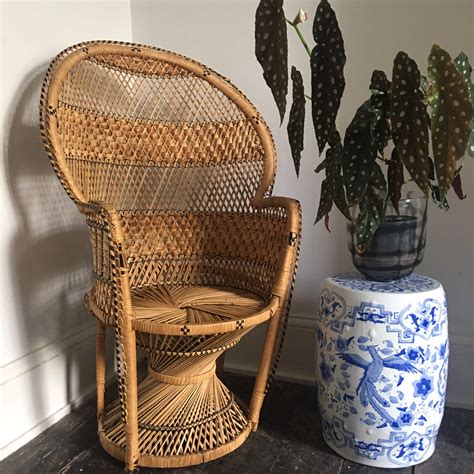 Peacock chair for sale. Rattan Peacock Chair, Wicker Peacock Chair Plant Stand, Boho decor, Mini Furniture for Dolls, Vintage chair Plant Stand, Window Bench Flower (5) Sale Price AU$27.93 AU$ 27.93 
