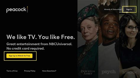 How to Sign In with a TV Provider on Peacock: a. Launch the Peacock app or visit the official website. b. Click on the “Sign In” button. c. Choose the option “Sign in with TV provider.”. d. Select your TV provider from the list. e..