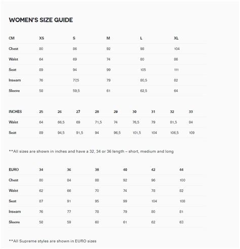 Peak Performance Size Chart Women - Sport Conrad