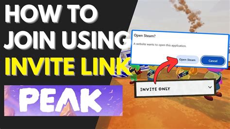 Peak invite friends not working.  Invite and Join Methods That Work Use the M...