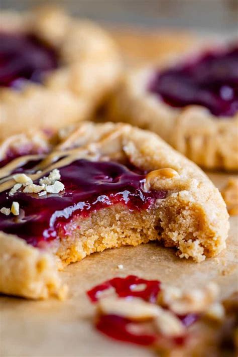 Peanut Butter and Jelly Cookies - The Food Charlatan