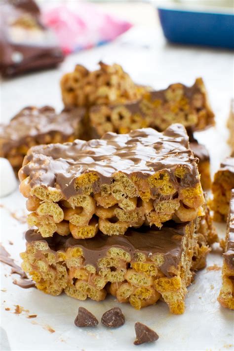 Peanut butter cheerio bars. A simple and easy recipe for a crispy cereal treat with peanut butter and peanuts. You only need five minutes to prep and five ingredients to make these no-bake bars that are perfect for after-school or anytime snacking. 
