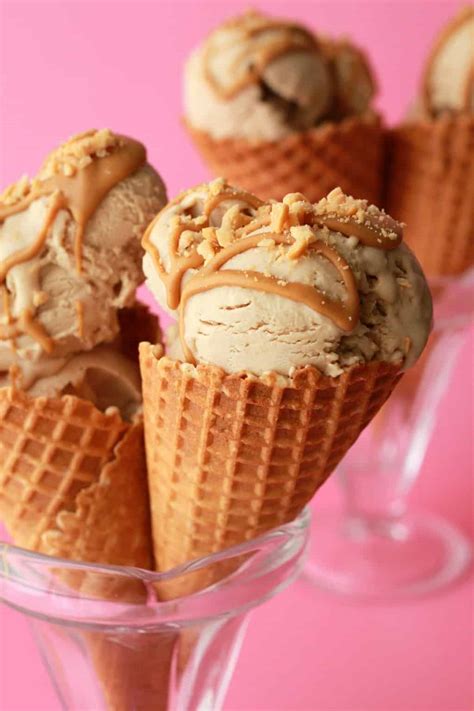 Peanut butter ice cream. Combine the heavy cream, butter, and granulated sugar in a small saucepan over low heat and warm until the sugar dissolves. Remove from the heat and stir in the vanilla extract and 1 cup (8 oz/225 g) of peanut butter. Taste and add a tablespoon more peanut butter if you would like a more pronounced peanut butter flavor. 