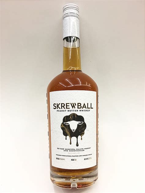 Skrewball Peanut Butter Whiskey is a 70-proof American whiskey manufactured from corn and barley, with quality natural flavors designed particularly for Skrewball and pure cane sugar as a sweetener Alcohol is not broken down into sugar the liver.. 