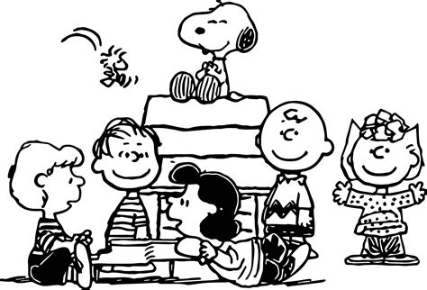 Peanuts Gang Coloring Page Free Printable Coloring Pages