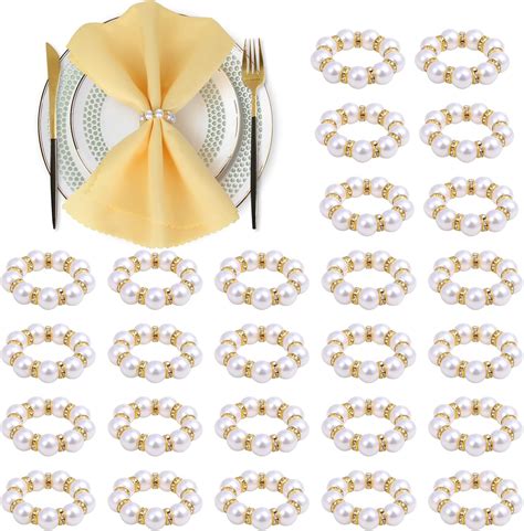 Pearl napkin rings bulk.  It can be easily matched with different colo...