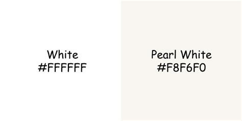 Pearl white vs white