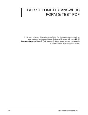 Pearon Geometry To Test Ch 11 Answers