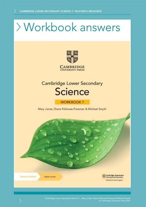 Pearson Workbook 7 Science Answers