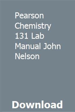 Pearson chemistry 131 lab manual john nelson. - John deere 1890 air seeder manual.