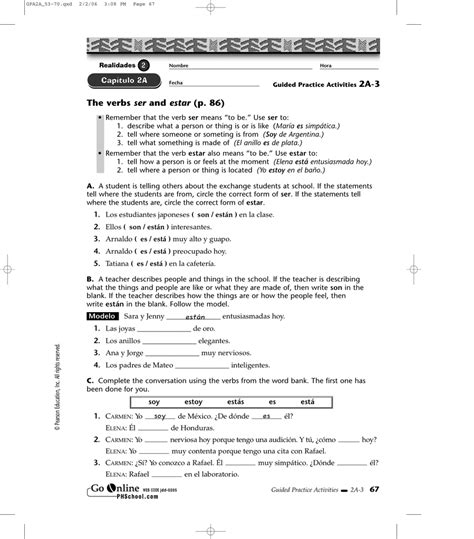 Pearson education guided practice activities 2a 4 answer key. - Ap american government chapter 11 reading guide answers.