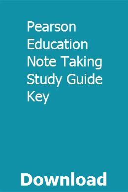 Pearson education note taking study guide key. - Wächter, wie lange noch dauert die nacht?.
