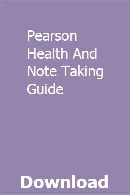 Pearson health note taking study guide. - Bentley bmw 5er e34 bedienungsanleitung als.