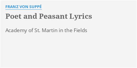 Peasant lyrics