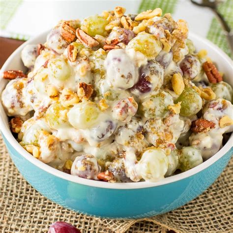 Pecan Crunch Grape Salad Deliciously Sprinkled