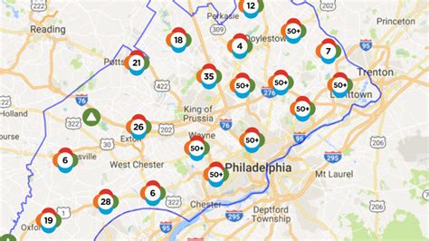 Aug 7, 2023 · At 7:41 p.m. the PECO outage map showed the following number of customers without power: 4,188 in Bucks County, 46,595 in Chester County, 21,449 in Delaware County, 10,565 in Montgomery County and ... . 