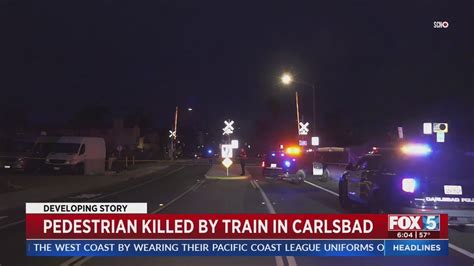 Pedestrian hit, killed by train in Carlsbad