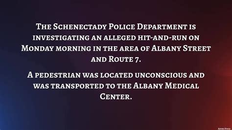Pedestrian hospitalized after alleged hit-and-run in Schenectady