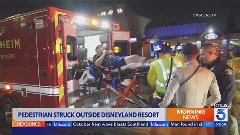 Pedestrian hospitalized after being struck outside Disneyland Resort