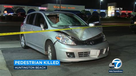 Pedestrian struck and killed by teen in Huntington Beach 