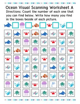 Pediatric Occupational Therapy Tips Visual Scanning More Free Worksheets