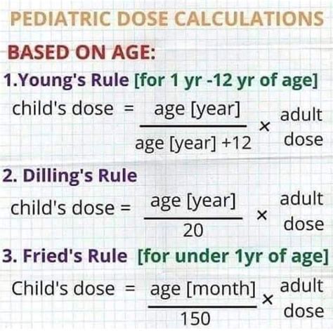 Pediatric dose computation. Pediatric populations are especially vulnerable to medication errors due to the need to calculate dosages incorporating many factors; height, weight, body surface area, and growth and development level. The higher the complexity of the math, the increased the risk potential for dose calculation errors. 