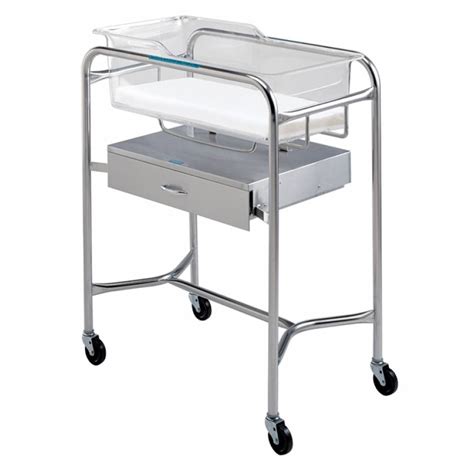 Pedigo SS Bassinet Stand With Side-Mounted Drawer P-1110-B-SS