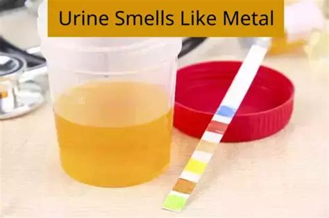 Pee smelling like metal. Your red blood cells need iron to carry oxygen. Iron can give blood a metallic smell. In IBD, inflammation in your digestive tract can cause bleeding. You may notice blood in your stool (poop), which can also give off a metallic smell. Iron supplements can also cause stomach issues and may make your gas and stool smell like metal. 